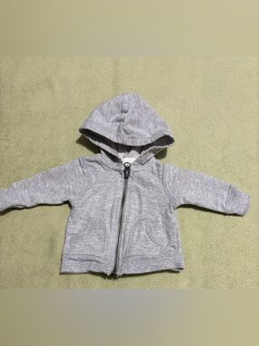 Carter's Light Gray Toddler Hooded Zip Sweatshirt